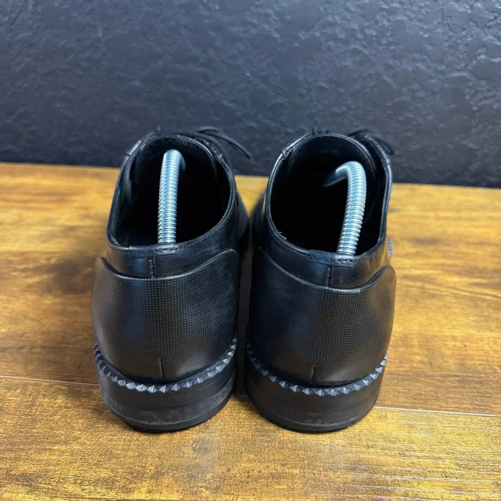 HUGO Boss 50315530 Black Leather Derby Dress Shoes Mens 41 US 8